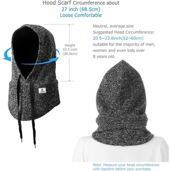 Women\'s Ski Mask Winter Thermal Face Mask Cover Warmer Windproof Breathable